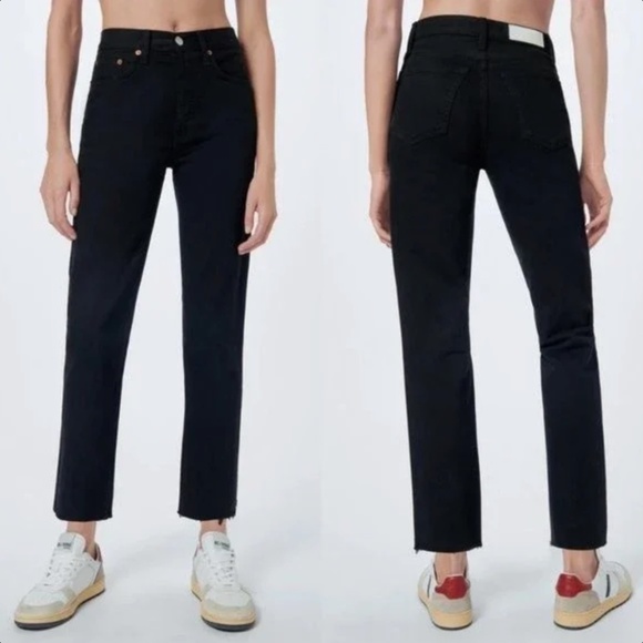 Re/Done Comfort Stretch High Rise Stove Pipe - Size 26 - Picture 10 of 16